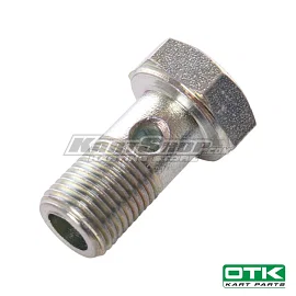Drilled screw for banjo fitting
