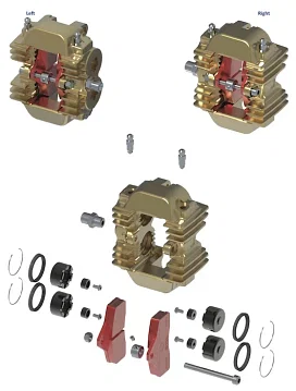 Front brake caliper, BWZ