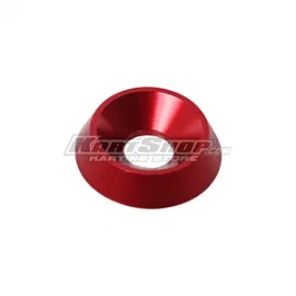 Countersunk washer, Aluminium, D18 x 6 mm, Red