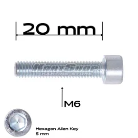 Bolt allen, M6 x 20 mm