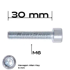 Bolt allen, M6 x 30 mm
