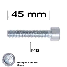 Bolt allen, M6 x 45 mm