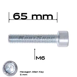 Bolt allen, M6 x 65 mm