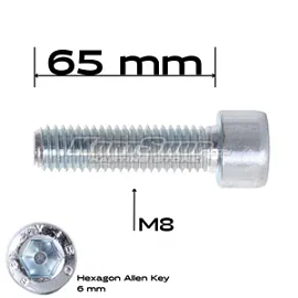 Bolt allen, M8 x 65 mm